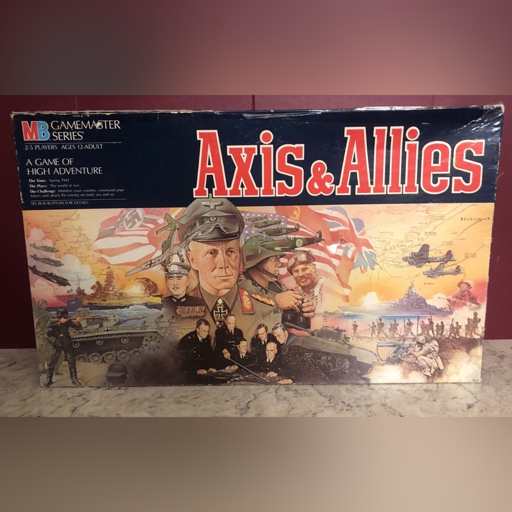 Axis & Allies 1987 Milton Bradley Board Game